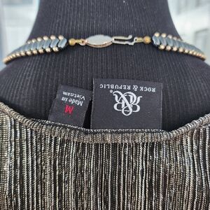 Rock & Republic gold metallic dress. Size M